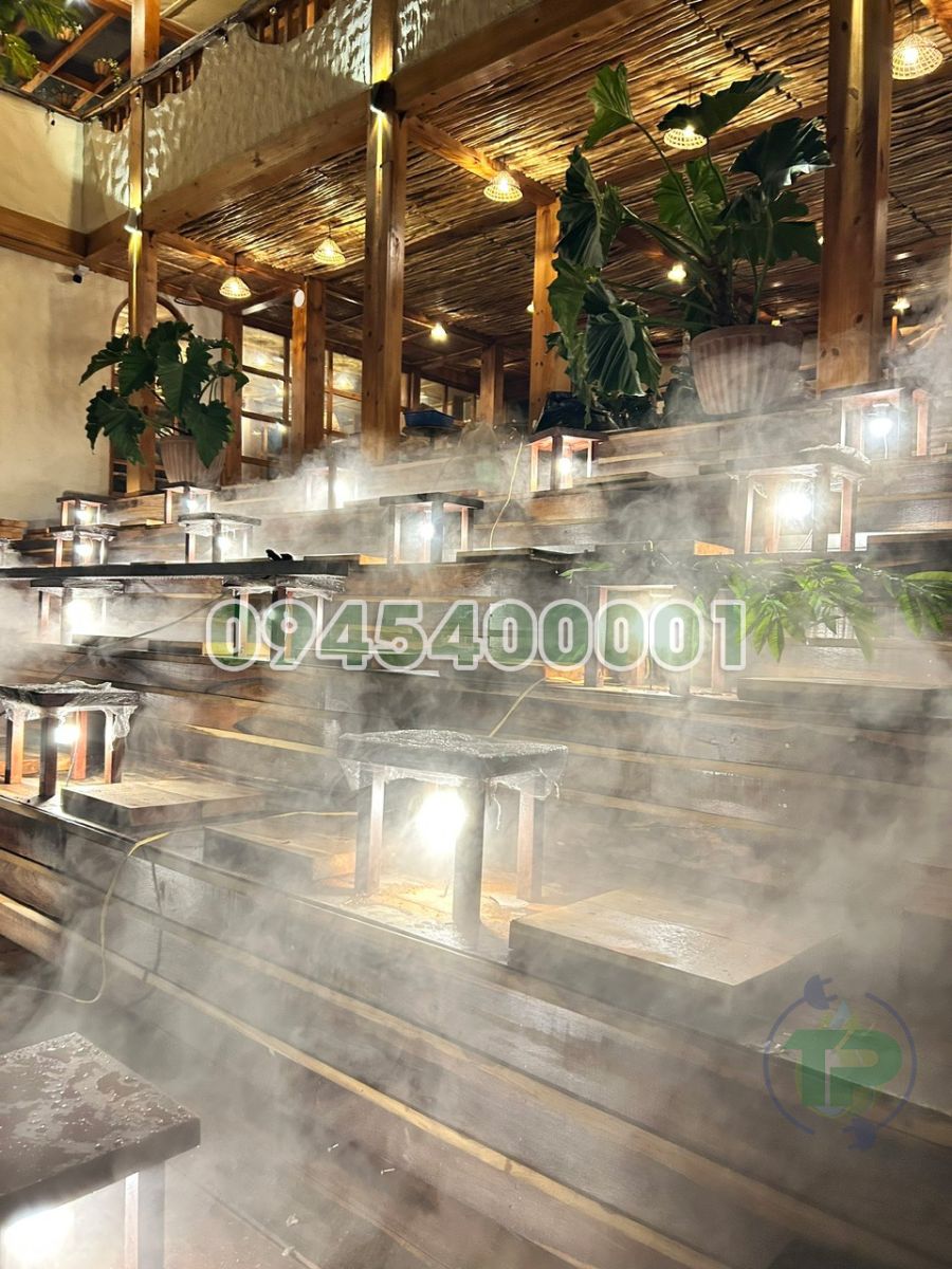 Lắp Đặt Máy Tạo Khói Quán cafe Sân Vườn